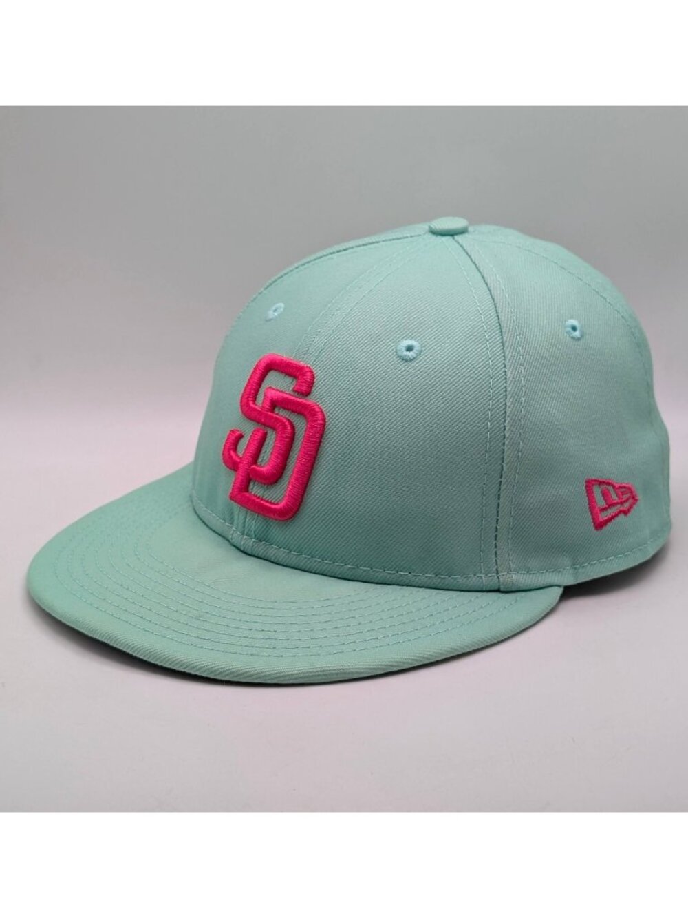 San Diego Padres New Era City Connect 59FIFTY Fitted Hat Mint Green Pink 7 5/8